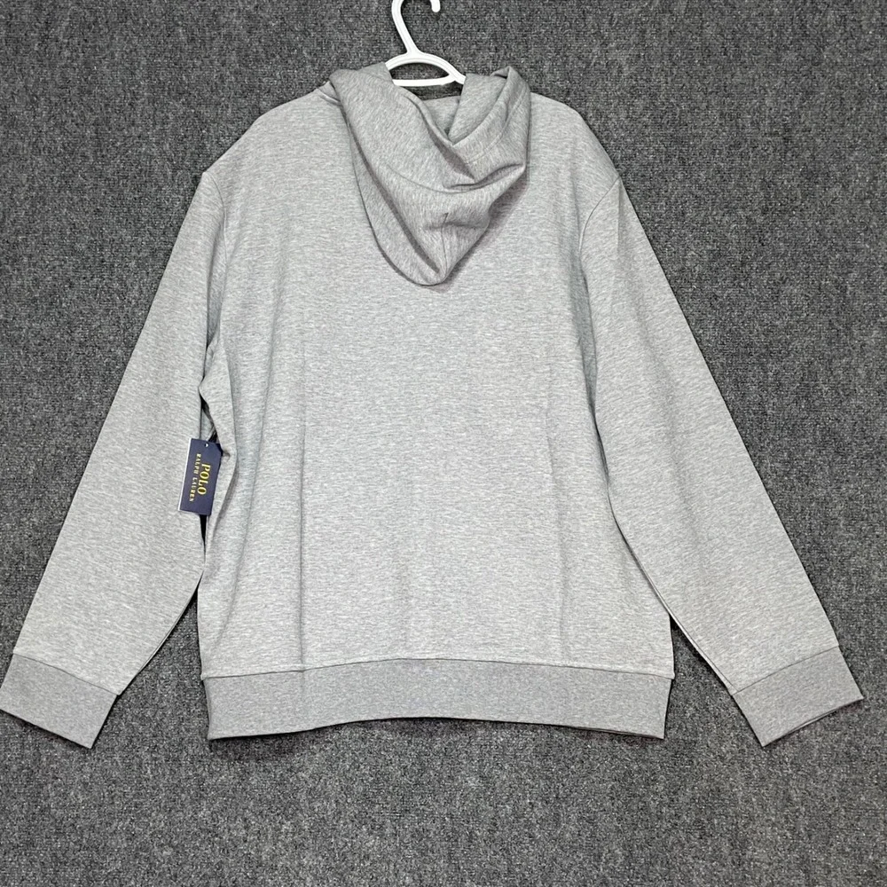 Polo Ralph Lauren Men's XXL Full‎ Zip Hoodie Grey Classic Fit Pockets Pony NWT